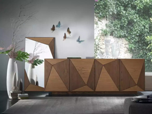 Kast Dressoir Woonkamer Houten kast Kast Hout Italië Dressoir