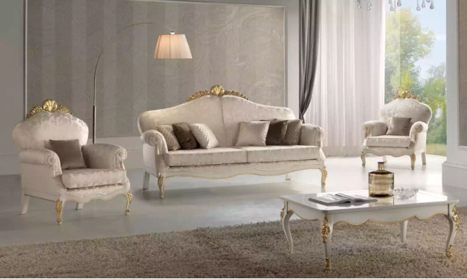 Compleet set 4-delig woonkamersofa 3-zits fauteuil groep nieuw