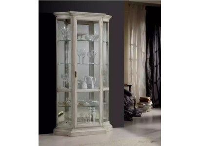 Woonkamer meubels houten vitrines glazen kast massief hout dressoir vitrine