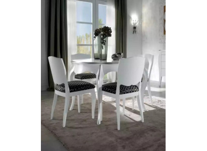Eettafel Eetkamer Hout Wit Rond Tafel Klassiek Italiaanse Meubels Tafels Nieuw