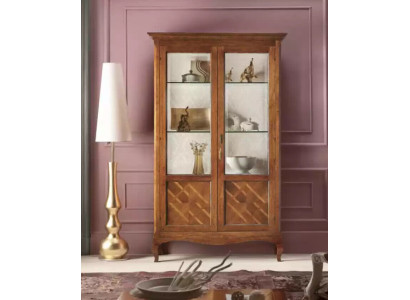 Houten vitrinekast vitrine woonkamer meubels glas dressoir luxe nieuw
