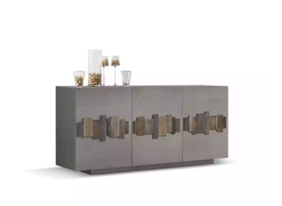 Ladenkast dressoir Massief houten kast Meubels Ladenkasten Dressoir Grijs