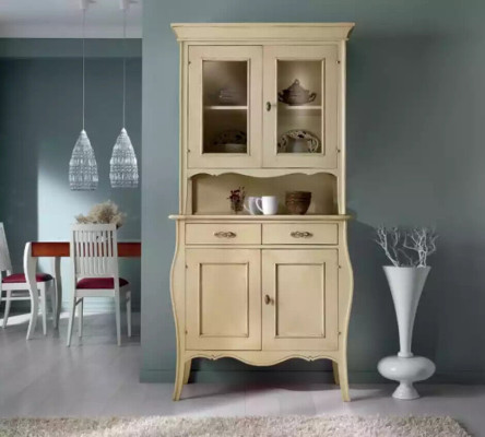 Glazen kast Vitrine Luxe kast Houten Stijl Meubels Glazen Kasten Nieuw