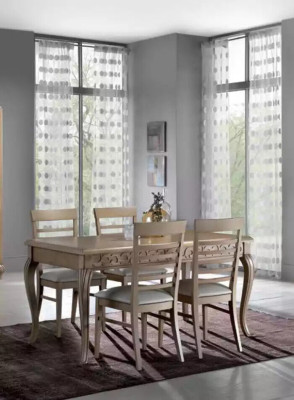 Ontwerp eetkamer set eettafel 8-delig houten meubels dressoir 4 stoelen nieuw