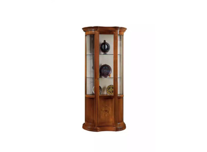 Kast Bruin Hout Ontwerp Meubels Vitrine Dressoir Vitrine Luxe Glas Nieuw