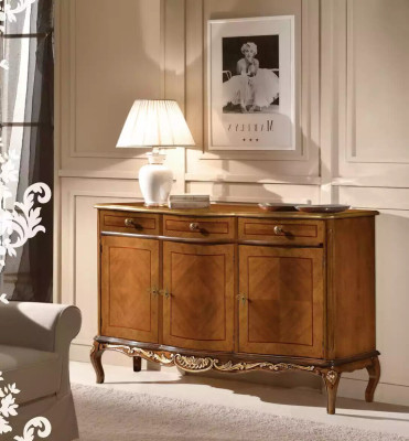 Klassieke bruine woonkamermeubels van hoge kwaliteit dressoir commode sideboards.