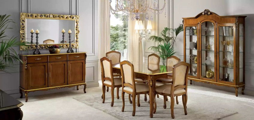 Dressoir hout Italiaanse stijl meubels luxueuze ladestoel stijl klassiek nieuw