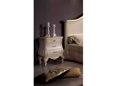 Moderne Designer nachtkastje van wit hout in de slaapkamer klassieke meubels