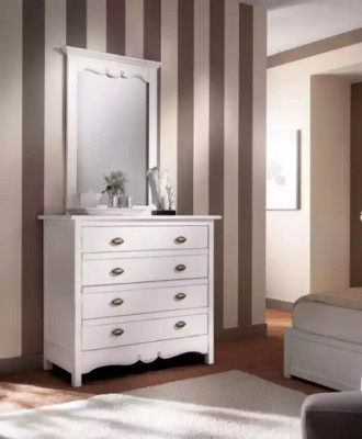 Hout Italiaanse ontwerper meubels 2-delige set meubels Stijl luxe commode met spiegel