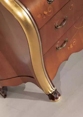 Nachtkastjes Nachtkastje Klassiek design Meubels Hout Bruin Bijzettafels