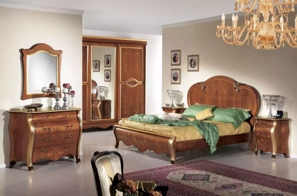 Nachtkastjes Nachtkastje Klassiek design Meubels Hout Bruin Bijzettafels
