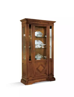 Woonkamer Luxe Vitrine Vitrinekast Hout Italiaanse Stijl Meubels