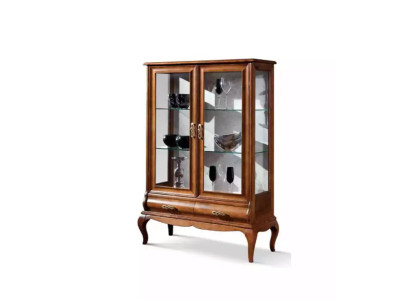 Luxury Houten Vitrine Kast Ontwerp Bruin Italiaanse Meubels Kast Nieuw