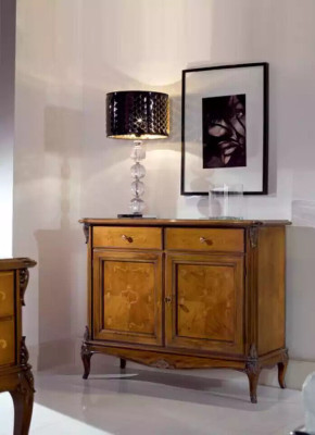 Bruin dressoir dressoir kasten hout luxe woonkamer meubels kast