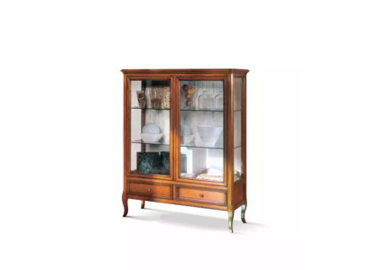 Vitrine Hout Vitrines Glas Kast Meubelen Massief hout Dressoir Woonkamer