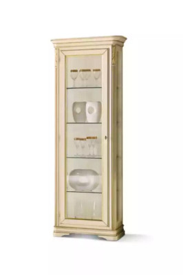 Vitrine woonkamer beige kasten dressoir vitrines kast klassiek