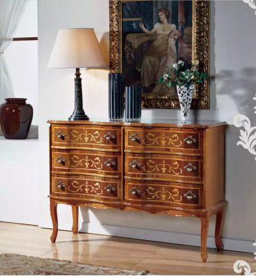 Hoogwaardige commode klassieke meubels Luxe dressoir kast Houten plank