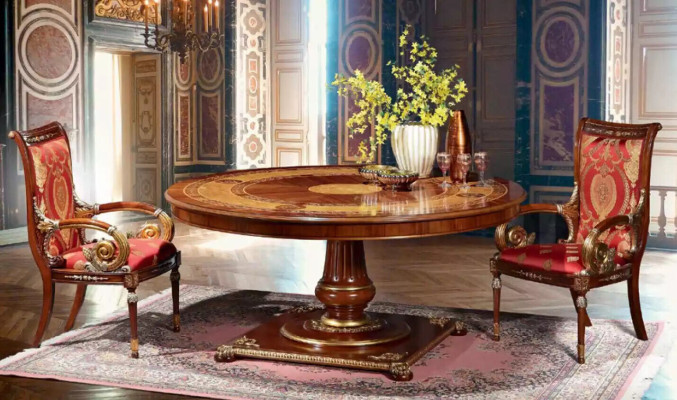 Italiaanse designmeubelen tafel eetkamer eettafels rond bruin tafels nieuw