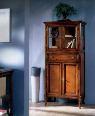 Klassieke kast meubels Bruin Vitrine Vitrinekast Glazen kast Nieuw