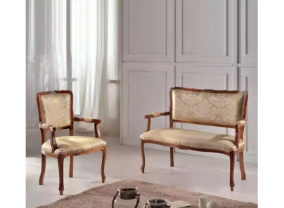 Bankstel 2-zits fauteuil bank Sofa bekleding zitbank set