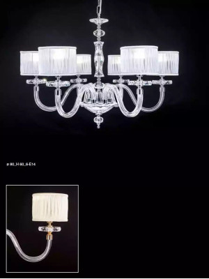 Plafondlamp Plafondluchter Kandelaar Kroonluchter Glas Wit Lampen Antieke Stijl