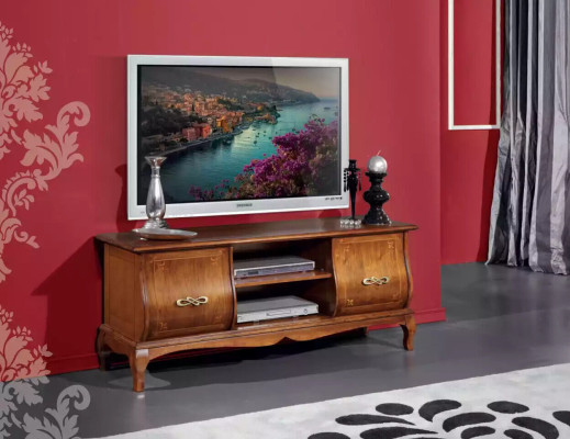 Klassieke bruine tv-standaard Luxe lowboard woonkamer meubelontwerp