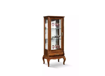 Möbel Klassisch Glasschrank Vitrine Holz Glas Schrank Schränke Regale Italien Meubels Klassieke glazen kast vitrine hout glas kast kasten rekken Italië