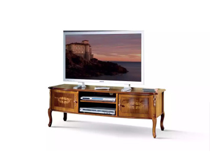 Klassieke bruine tv-kast woonkamer laag tv-meubel luxueuze standaard ontwerp.