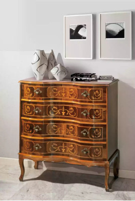 Klassieke commode 4 laden houten meubels woonkamer slaapkamer nieuw