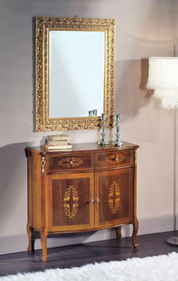 Bruine dressoir Luxe houten ladekast Klassieke console Hoogwaardige meubels