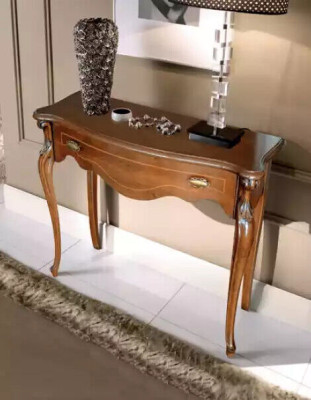 Bruine luxe consoletafel met lade Houten meubels Slaapkamerontwerp Nieuw