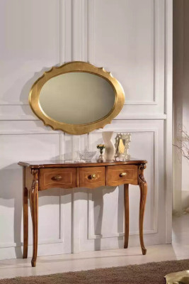Bruine console tafel Kaptafel Slaapkamer meubels Hout Luxe design