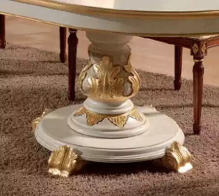 Luxe eetkamertafel Ovaal Wit Eettafels Hout Italiaanse meubels Art deco Nieuw