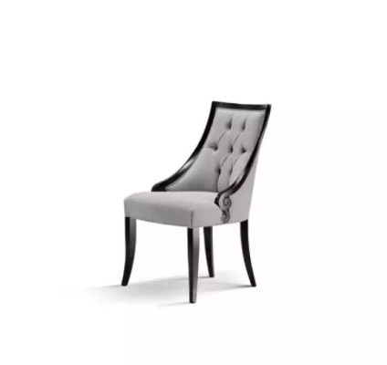 Stoel luxe meubels woonkamer eetkamer houten meubilair Grijs fauteuil nieuw.