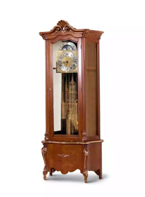 Klassieke tv-standaard Luxe 2x vitrine Woonkamer meubels Woonwand Hout