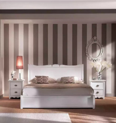 Modern slaapkamer bed 2x nachtkastjes commode kast set