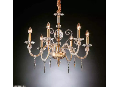 Stijlvolle gouden kristallen kroonluchter plafondlamp hanger nieuw