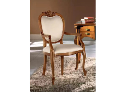 Klassieke luxe gestoffeerde stoel houten meubels eetkamer stoel meubels nieuw