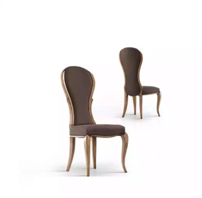 Eetkamerstoel Luxe Design Houten Stoel Bruin Italiaanse Stijl Meubels Nieuw