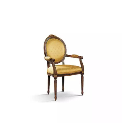 Klassieke stoel Armstoel Houten stoel Eetkamerstoel Luxe houten meubels Nieuw