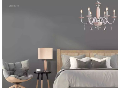 Stijlvolle moderne beige hangende plafondlamp met 6 gloeilampen nieuw