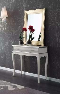 Witte ontwerper-console tafel Klassieke houten tafel Slaapkamermeubels