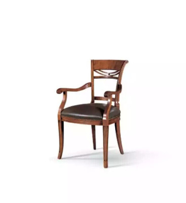 Klassieke stoel Armstoel Houten stoel Eetkamerstoel Luxe houten meubelen Nieuw