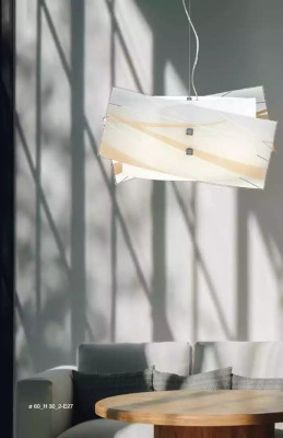 Stijlvolle plafondlamp Moderne witte kroonluchter met 2 lampen.