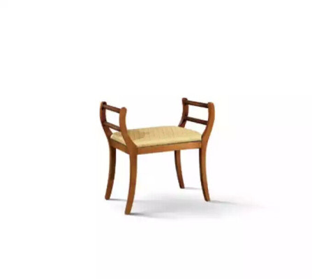 Massief houten zitbank met bruin gestoffeerde woonkamermeubels in klassieke stijl. Nieuw.
