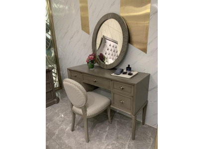 Kaptafel Spiegel Krukje Luxe Compleet Slaapkamer Set 3-delig Houten Consoletafels