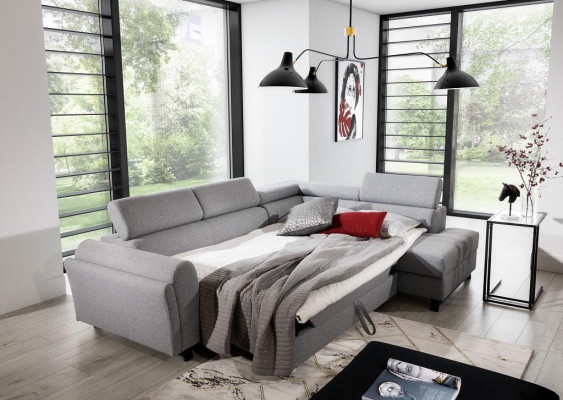 Woonlandschap Hoekbank L Vorm Fauteuil Set Suite Modern Sofa Textiel Zit Hoek
