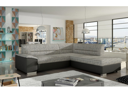 Stoff hoekbank L-vorm bank bank ontwerp bekleding modern textiel zitkussen groep