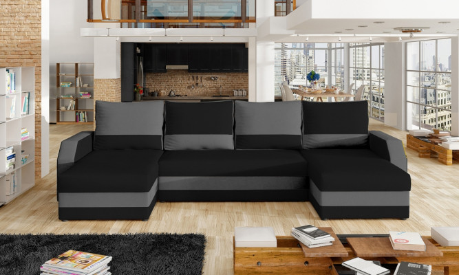 Eckstof hoekbank U-vorm bank bank design bank bekleden stof modern textiel