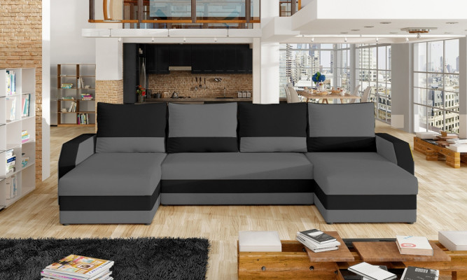 Eckstof hoekbank U-vorm bank bank design bank bekleden stof modern textiel